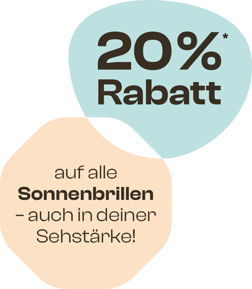 20% Rabatt auf alle Sonnenbrillen - auch in Deiner Sehstärke