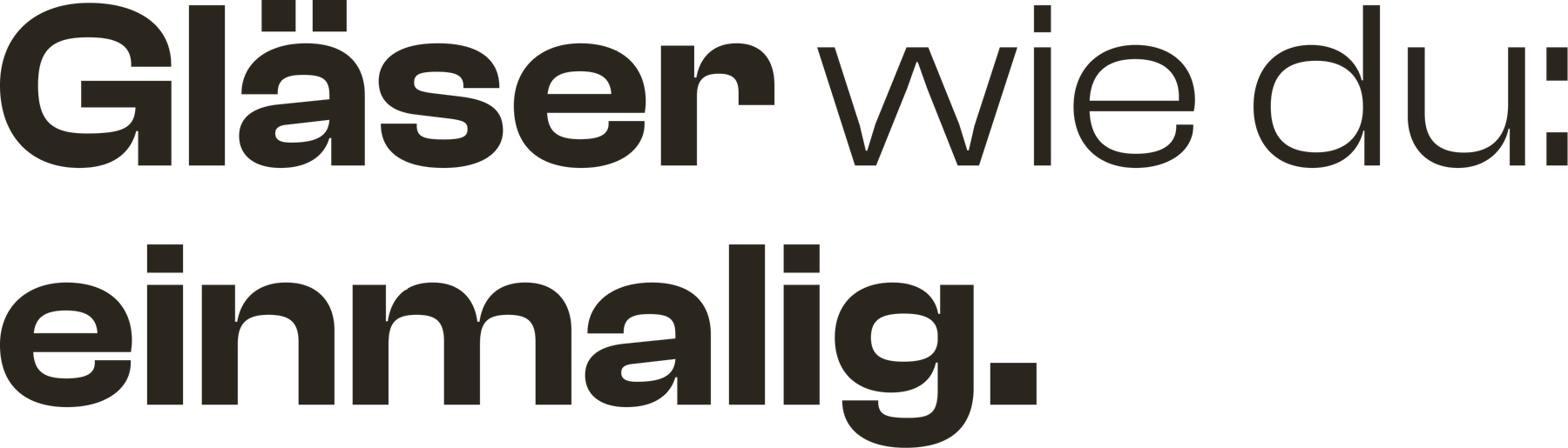 Gläser wie du: einmalig.